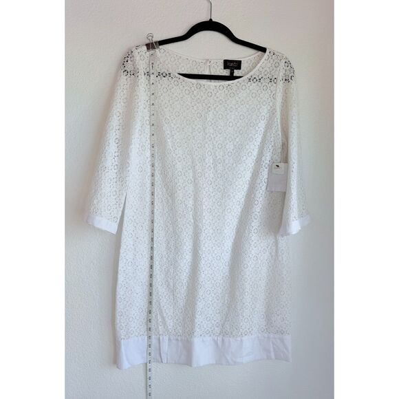 NWT Imperfect Laundry by Shelli Segal Lace Overlay 3/4 Bell Sleeve Dress Size 8 - Picture 9 of 12